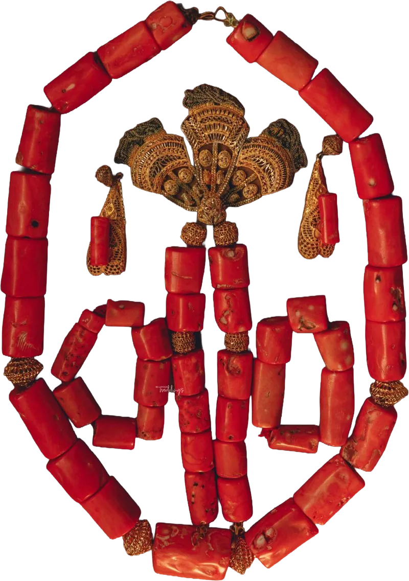 Ceremonial Igbo coral bead regalia